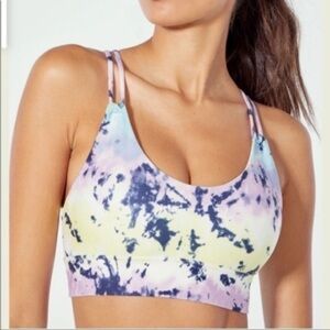 WILDFOX SWEAT || Strappy Sports Bra in Dazed Tie Dye Multi - SZ Medium ✨NWT✨